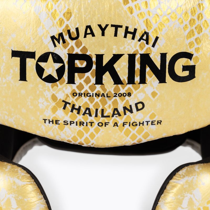 Bokso šalmas Top King Super Star white/gold 4