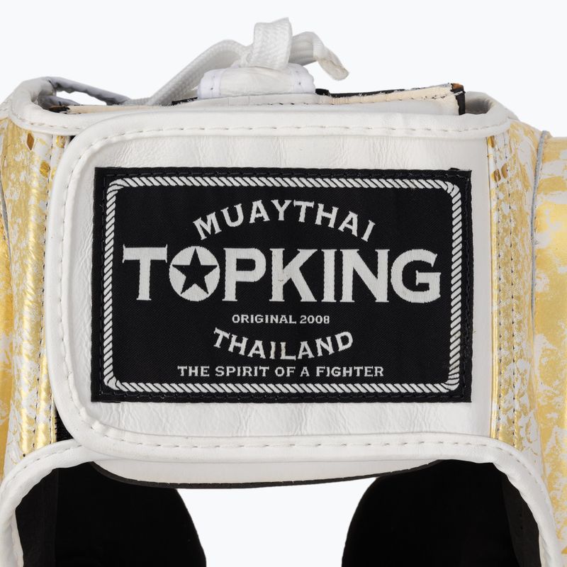 Bokso šalmas Top King Super Star white/gold 5