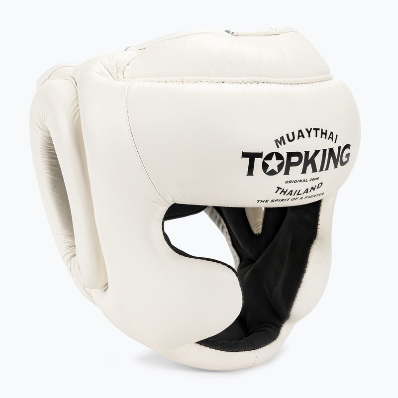 Boksininko šalmas Top King Full Coverage baltas
