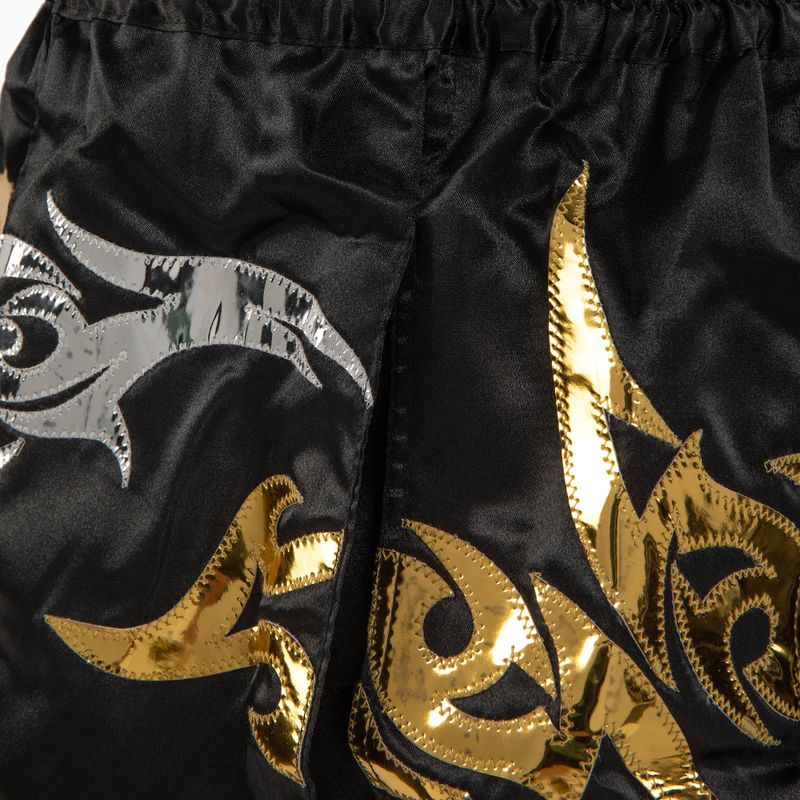 Treniruočių šortai Top King Thai Boxing black/white/gold 4