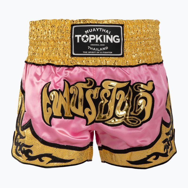 Treniruočių šortai Top King Thai Boxing pink/gold