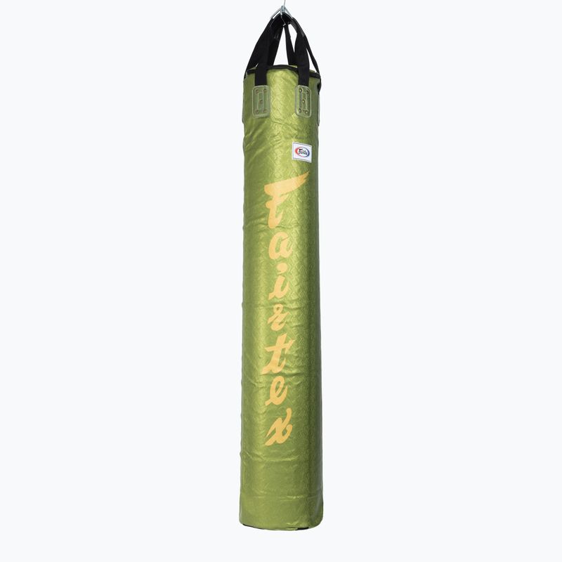 "Fairtex" 6FT Muaythai Banana Bag "Python Print" kolekcijos bokso maišas - neužpildytas žalias