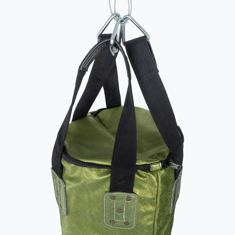 "Fairtex" 6FT Muaythai Banana Bag "Python Print" kolekcijos bokso maišas - neužpildytas žalias 2