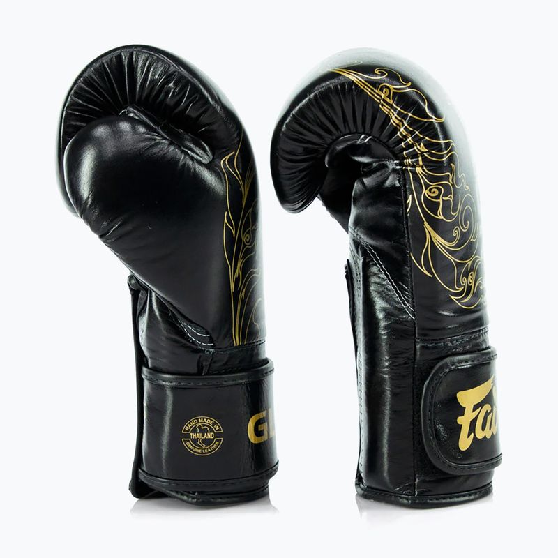 Bokso pirštinės Fairtex Glory Kickboxing Competition Training Boxing black/gold 3