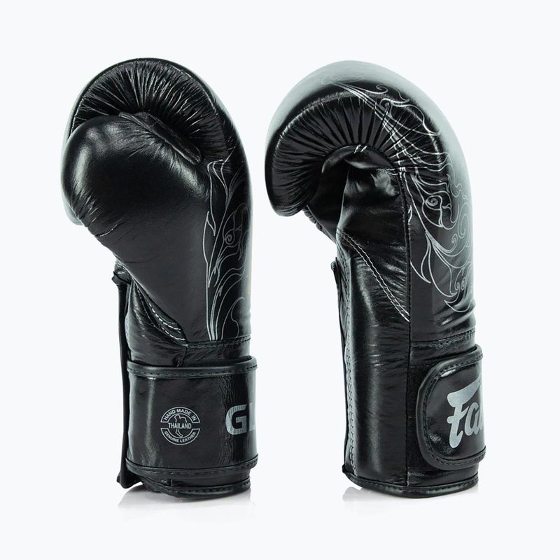 Bokso pirštinės Fairtex Glory Kickboxing Competition Training Boxing black/silver 4