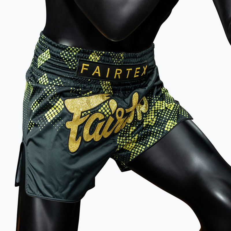 Treniruočių šortai Fairtex Muay Thai S1931 Heart of Gold black/gold 4