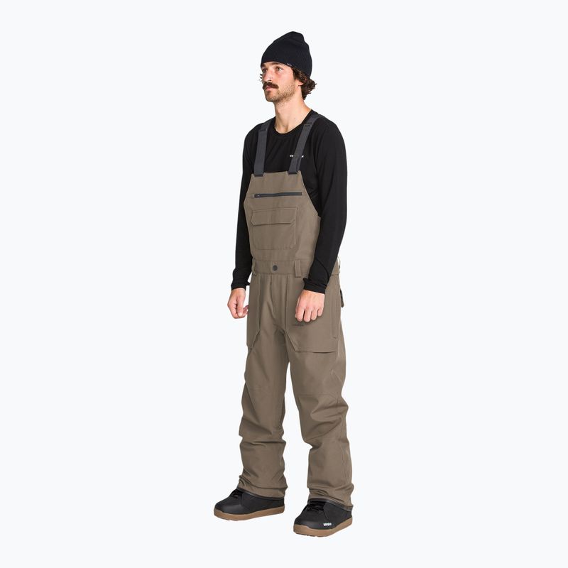 Vyrų snieglenčių kelnės Volcom Roan Bib Overall teak