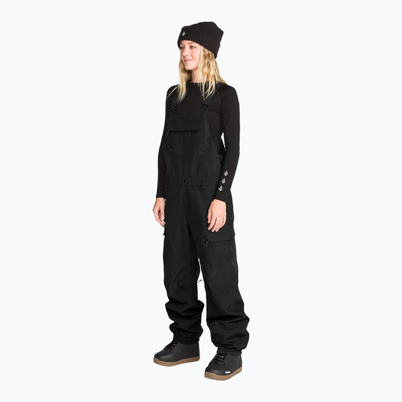 Moteriškos snieglenčių kelnės Volcom Crestron 3D Stretch Bib Overall black