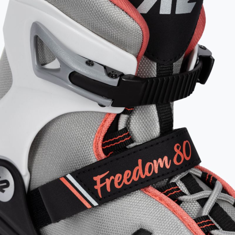 Moteriški riedučiai K2 Freedom Alu 80 W silver 30E0342 5