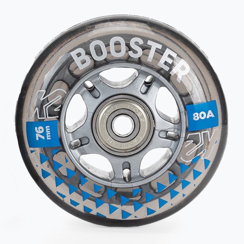K2 Booster 76mm/80A ILQ 5 8 riedučių ratai juodi 30F3006/11