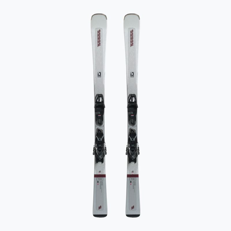 Moteriškos kalnų slidinėjimo slidės K2 Disruption 75 W + 10 Quikclik Free white 10G0408.173.1