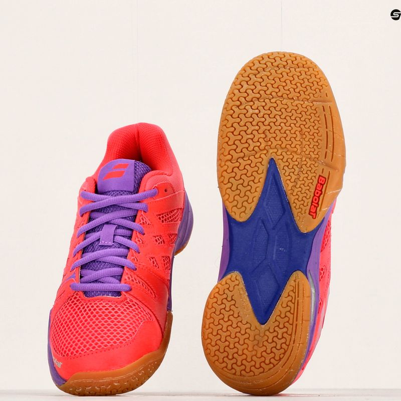 Moteriški badmintono bateliai Babolat 18 Shadow Team pink/purple 9