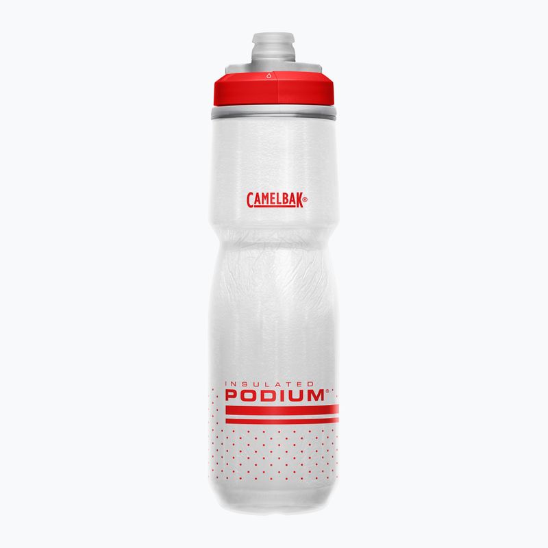 CamelBak Podium Chill dviratininkų butelis 710 ml ugninės raudonos/baltos spalvos