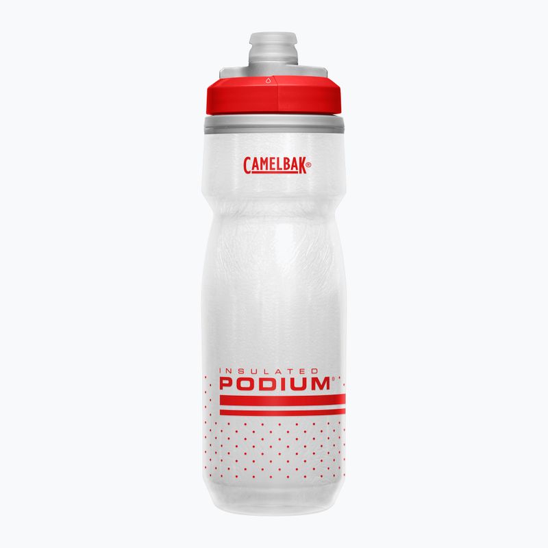 CamelBak Podium Chill 620ml ugninės raudonos/baltos spalvos dviračių butelis