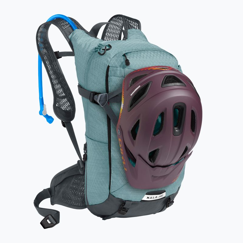 CamelBak M.U.L.E. Pro 14 moteriška dviratininko kuprinė su 3 litrų talpos rezervuaru mineralinė mėlyna/anglies spalvos 13