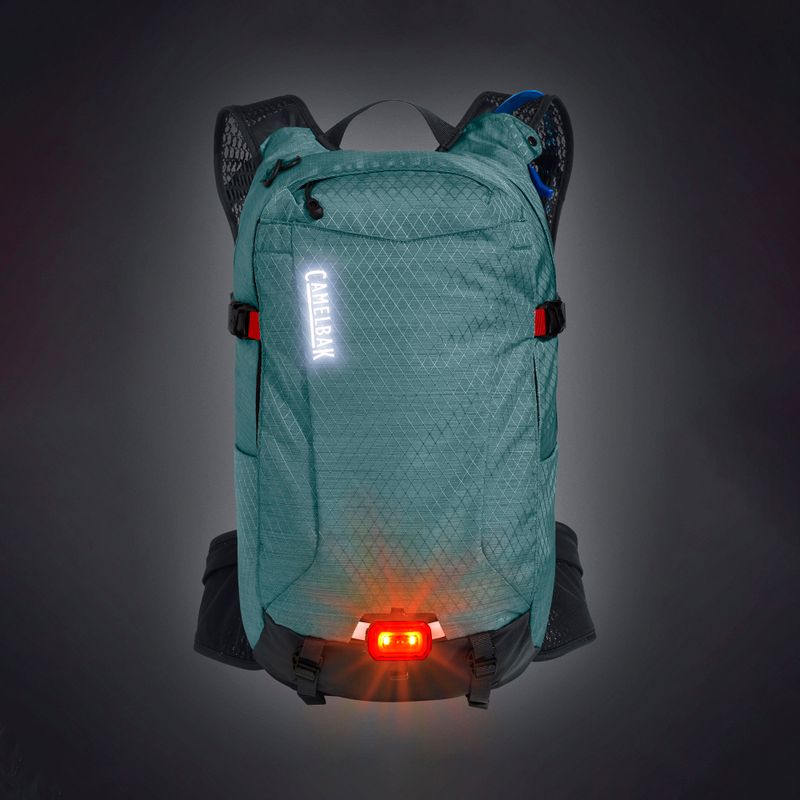 CamelBak M.U.L.E. Pro 14 moteriška dviratininko kuprinė su 3 litrų talpos rezervuaru mineralinė mėlyna/anglies spalvos 14