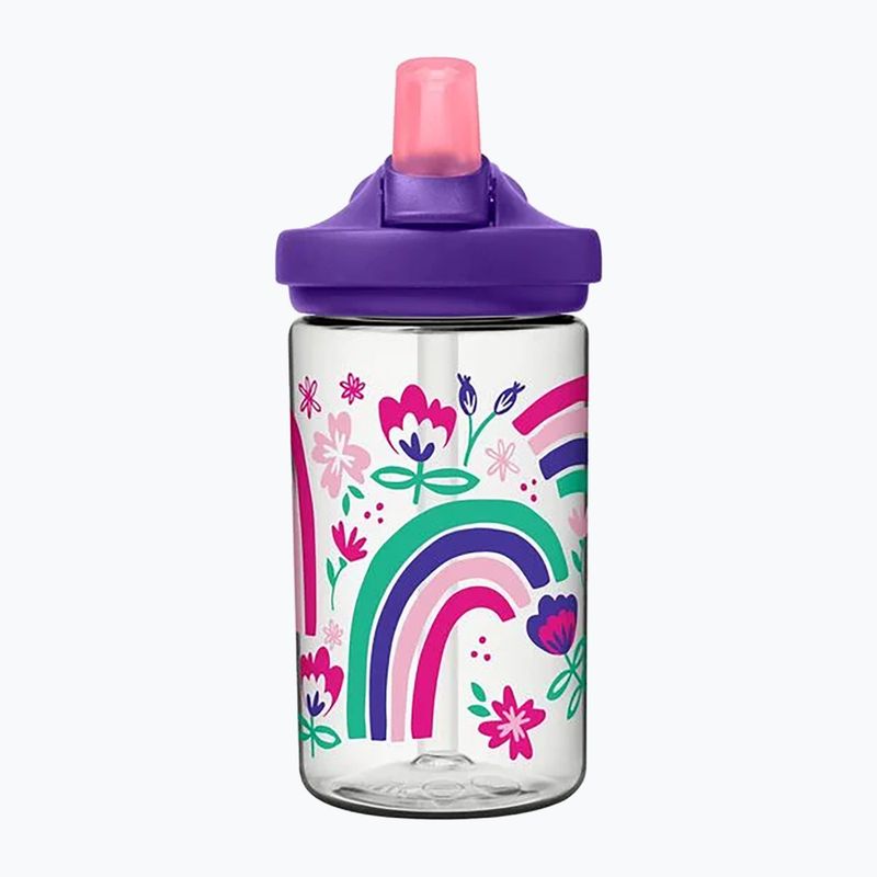 Vaikiškas turistinis butelis CamelBak Eddy+ 400 ml rainbow floral 2
