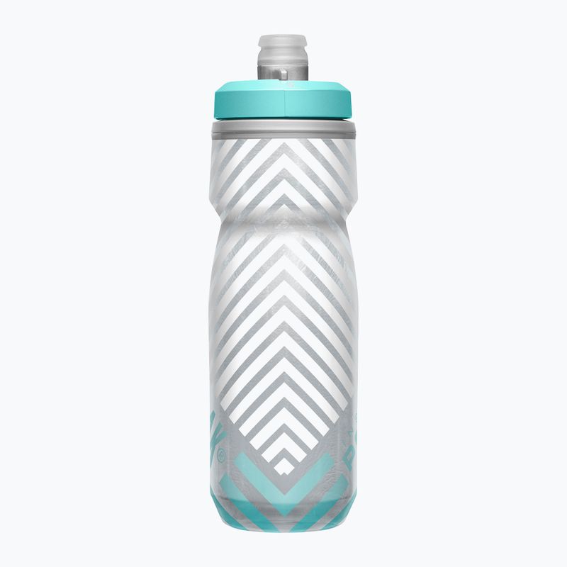 Dviračio vandens butelis CamelBak Podium Chill 620 ml grey/ teal stripe 2