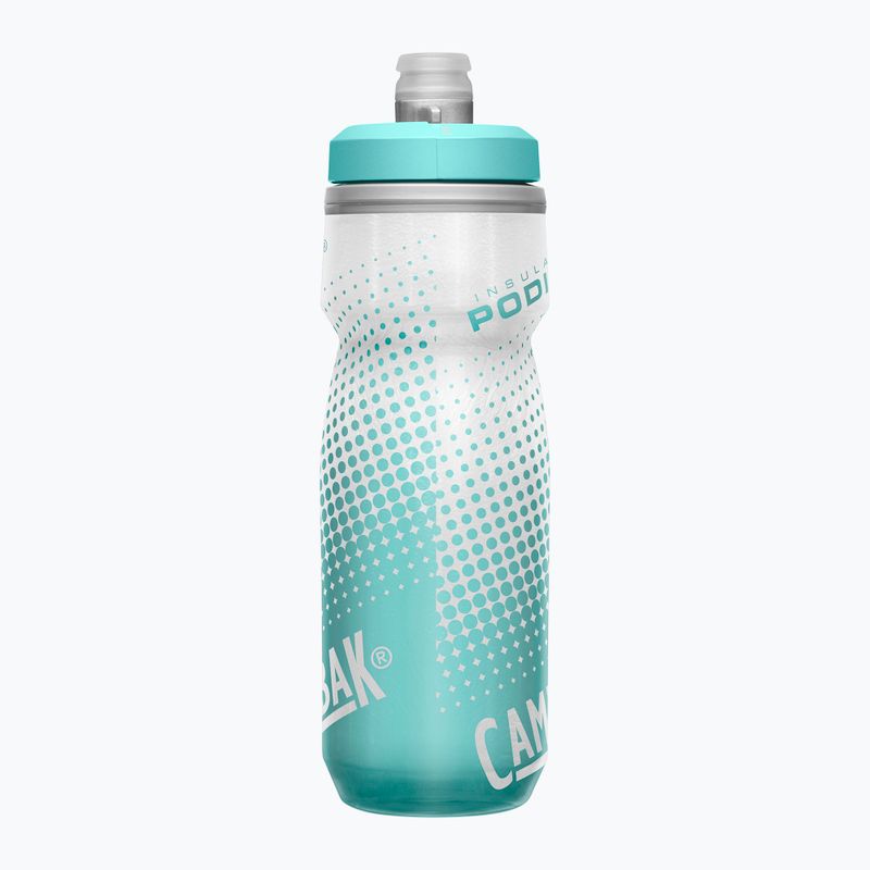 Dviračio vandens butelis CamelBak Podium Chill 620 ml grey/ teal stripe 4