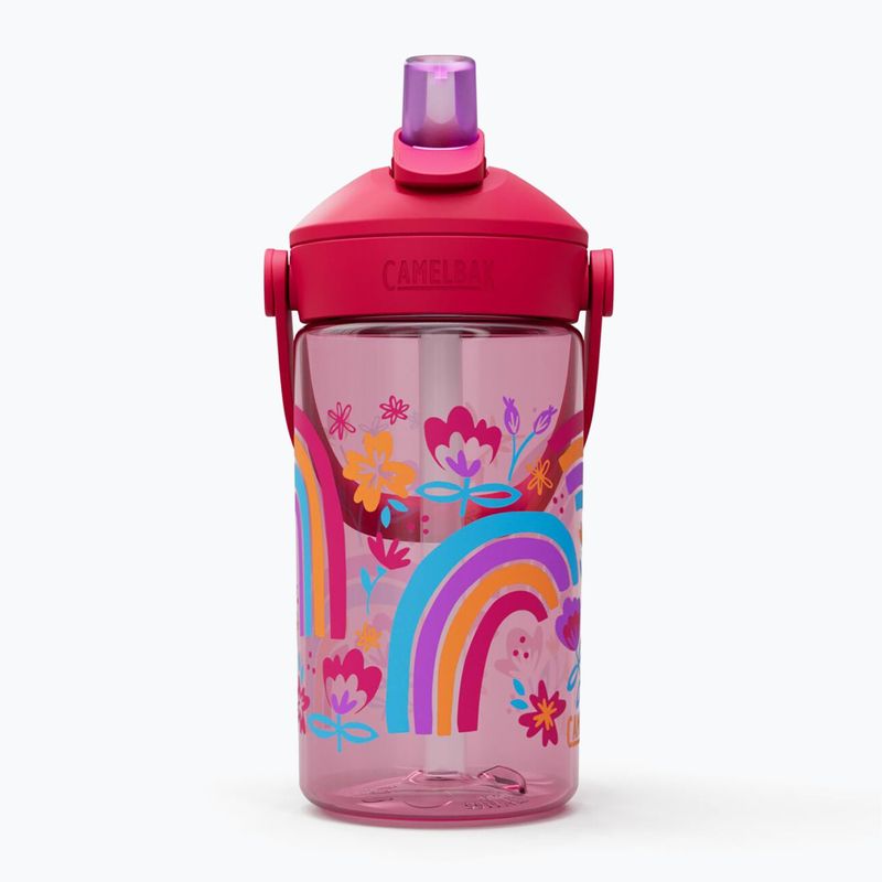 Turistinis butelis CamelBak Thrive Flip Straw Kids 400 ml rainbow floral 2