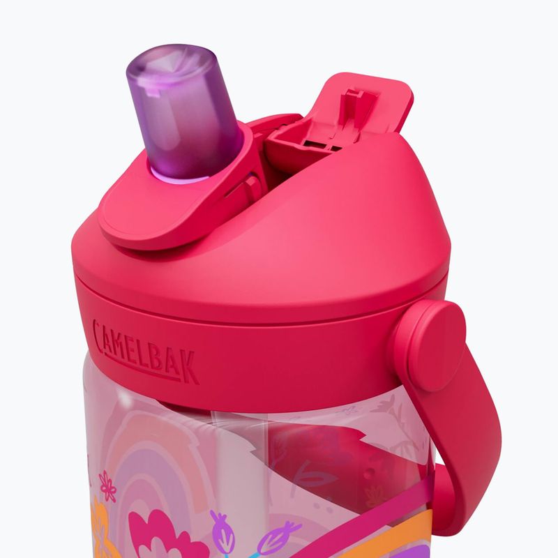 Turistinis butelis CamelBak Thrive Flip Straw Kids 400 ml rainbow floral 3