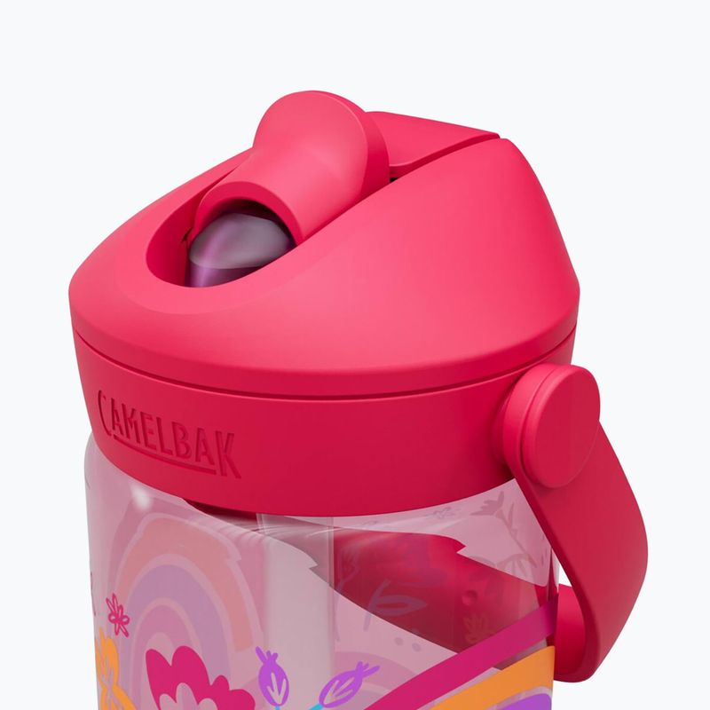 Turistinis butelis CamelBak Thrive Flip Straw Kids 400 ml rainbow floral 4