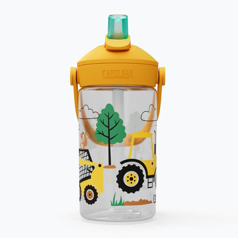 Turistinis butelis CamelBak Thrive Flip Straw Kids 400 ml tractors and trees 2