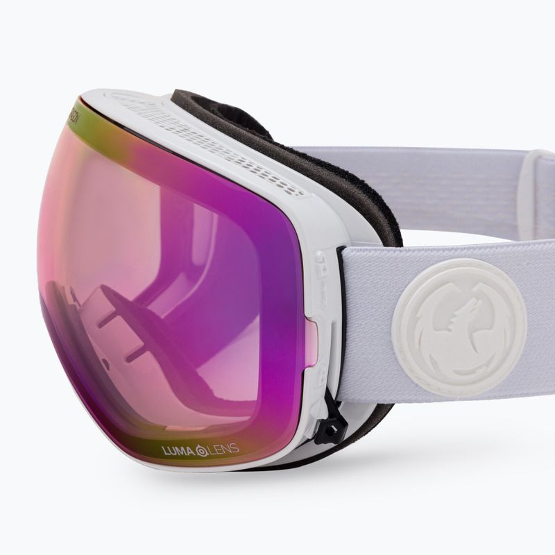 DRAGON X2S whiteout/lumalens pink ion/lumalens dark smoke slidinėjimo akiniai 30786/7230195 7
