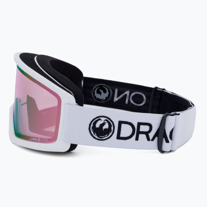 DRAGON DX3 OTG slidinėjimo akiniai balti/šviesiai rožiniai ion 4