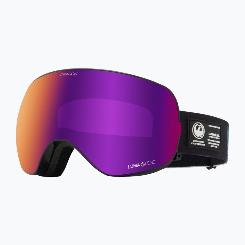 DRAGON X2S black pearl/lumalens purple ion/amber slidinėjimo akiniai 6