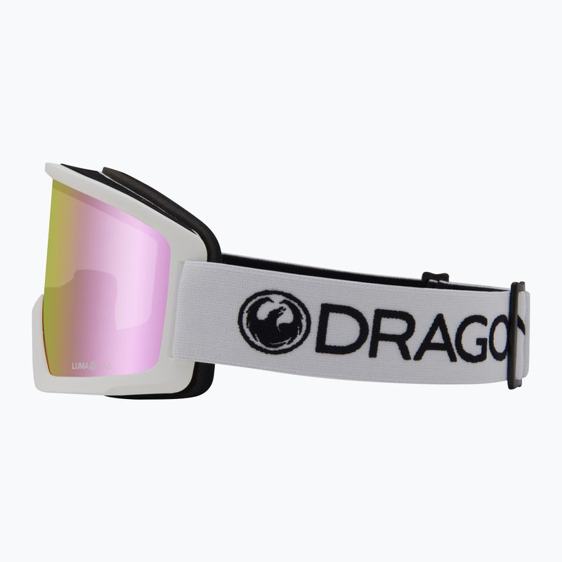 Slidinėjimo akiniai DRAGON DX3 OTG white/lumalens pink ion 3