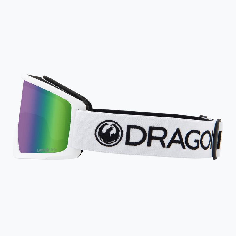 Slidinėjimo akiniai DRAGON DX3 OTG white/lumalens green ion 3
