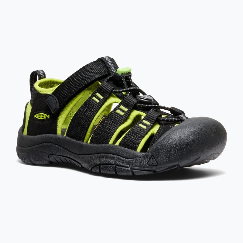 Vaikiškos basutės KEEN Newport H2 black/lime green