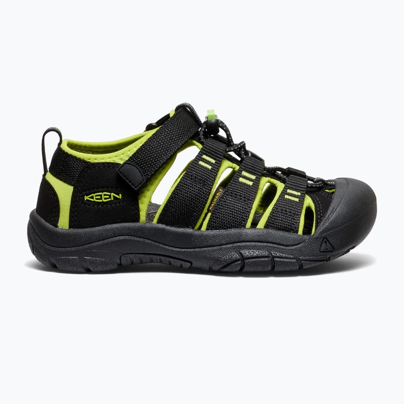 Vaikiškos basutės KEEN Newport H2 black/lime green 2