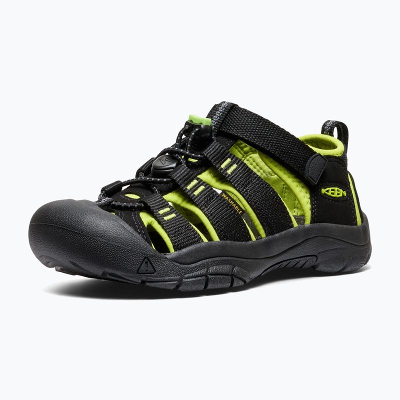 Vaikiškos basutės KEEN Newport H2 black/lime green 4