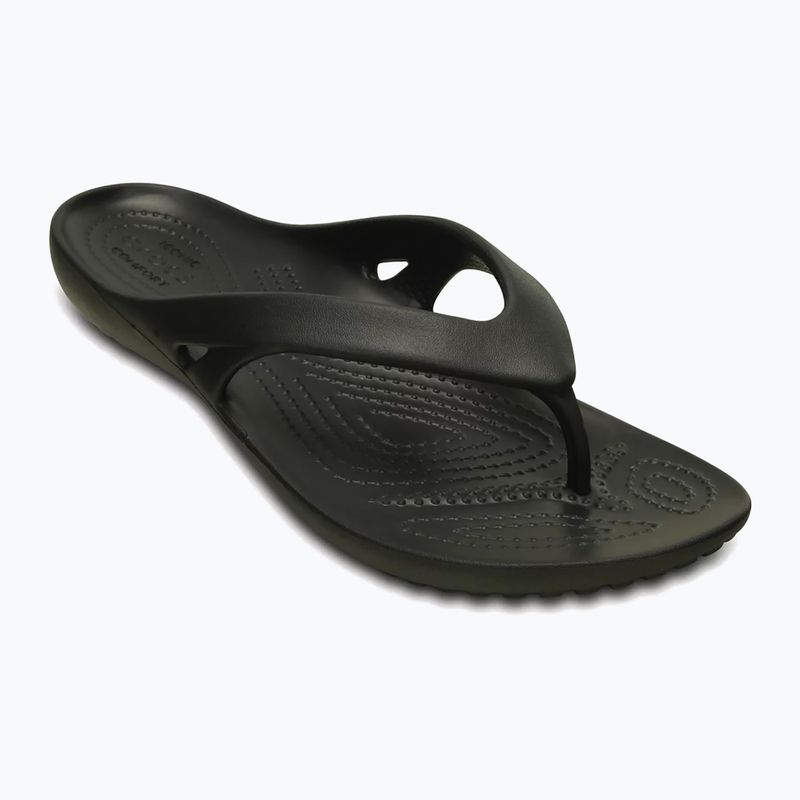 Moteriškos šlepetės per pirštą Crocs Kadee II Flip black 8