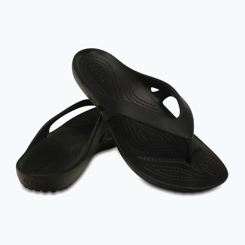 Moteriškos šlepetės per pirštą Crocs Kadee II Flip black 10
