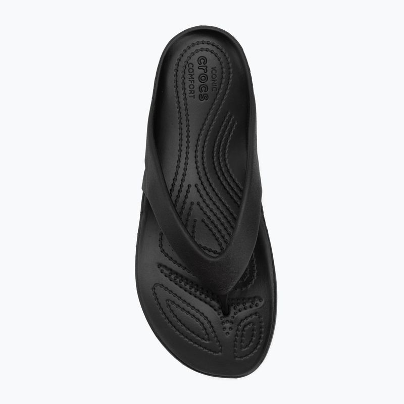 Moteriškos šlepetės per pirštą Crocs Kadee II Flip black 5