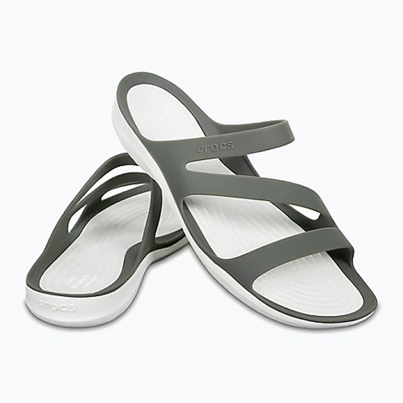 Moteriškos šlepetės per pirštą Crocs Swiftwater Sandal W smoke/white 9