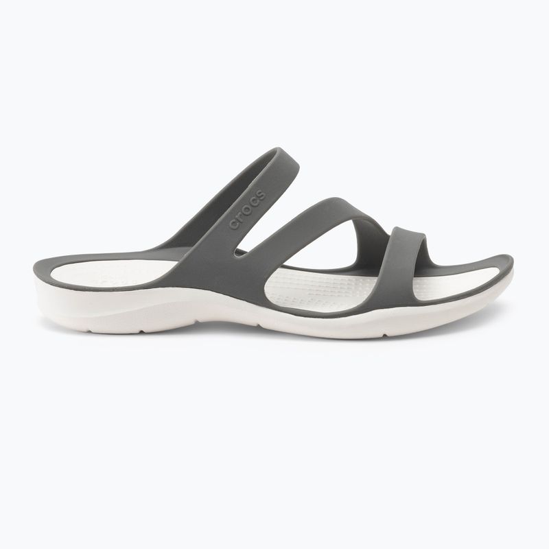 Moteriškos šlepetės per pirštą Crocs Swiftwater Sandal W smoke/white 2