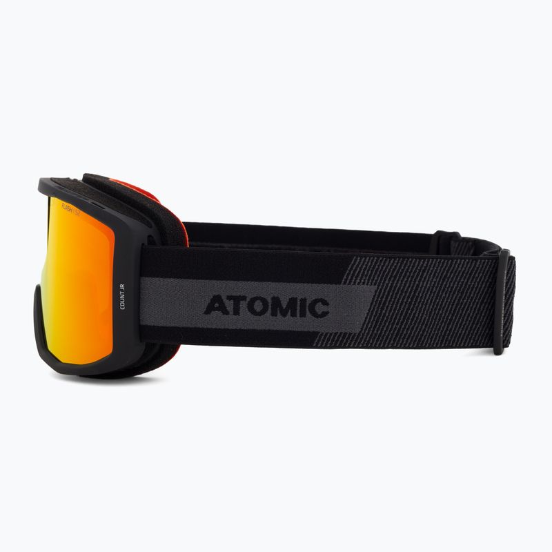 Vaikiški slidinėjimo akiniai Atomic Count JR cilindriniai juodi/raudoni su blykste 4