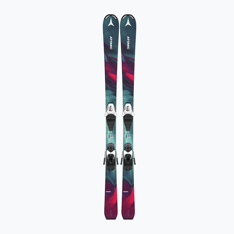 Vaikiškos kalnų slidės Atomic Maven Girl + C5 GW multicolor/green 10