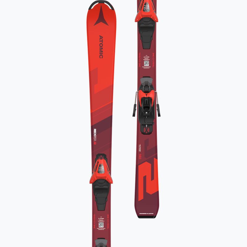 Vaikiškos kalnų slidės Atomic Redster J2 JTM + apkaustai C5 GW red 5