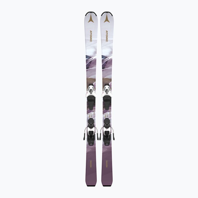 Vaikiškos kalnų slidės Atomic Maven Girl JTM + apkaustai L6 GW white/laven