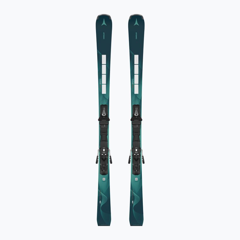 Moteriškos kalnų slidės Atomic Cloud Q14 Revoshock S + apkaustai MI12 GW petrol