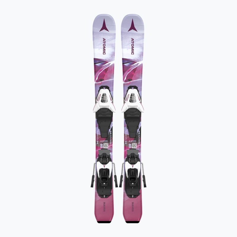 Vaikiškos kalnų slidės Atomic Maven Girl JTXS + apkaustai C5 GW pink