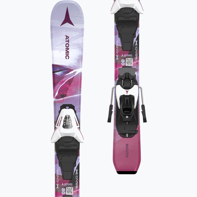 Vaikiškos kalnų slidės Atomic Maven Girl JTXS + apkaustai C5 GW pink 10