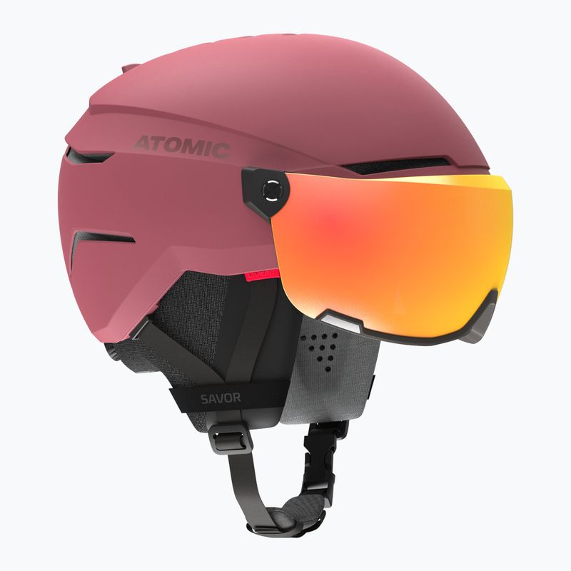 Slidinėjimo šalmas Atomic Savor Visor Stereo maroon/red stereo