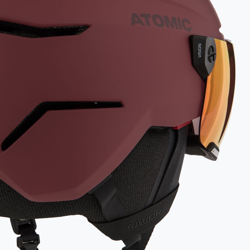 Slidinėjimo šalmas Atomic Savor Visor Stereo maroon/red stereo 8