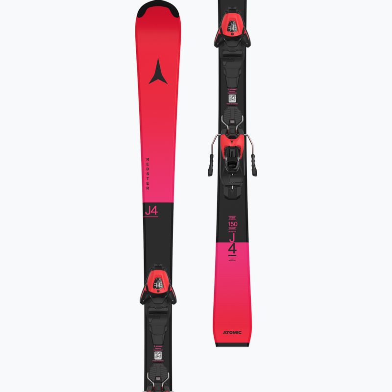 Vaikiškos kalnų slidės Atomic Redster J4 + apkaustai L6 GW red tension/black 7